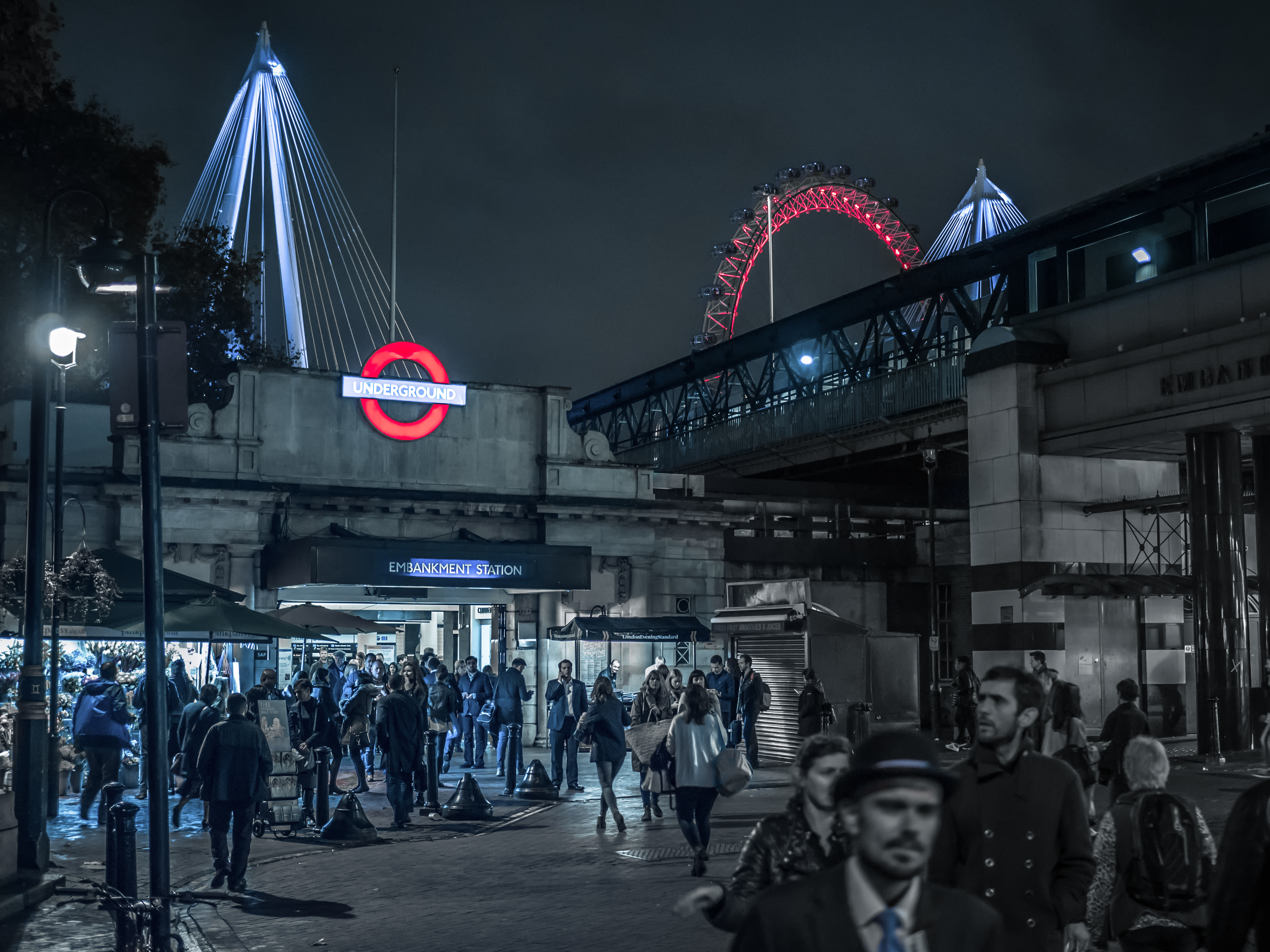 Tube by night